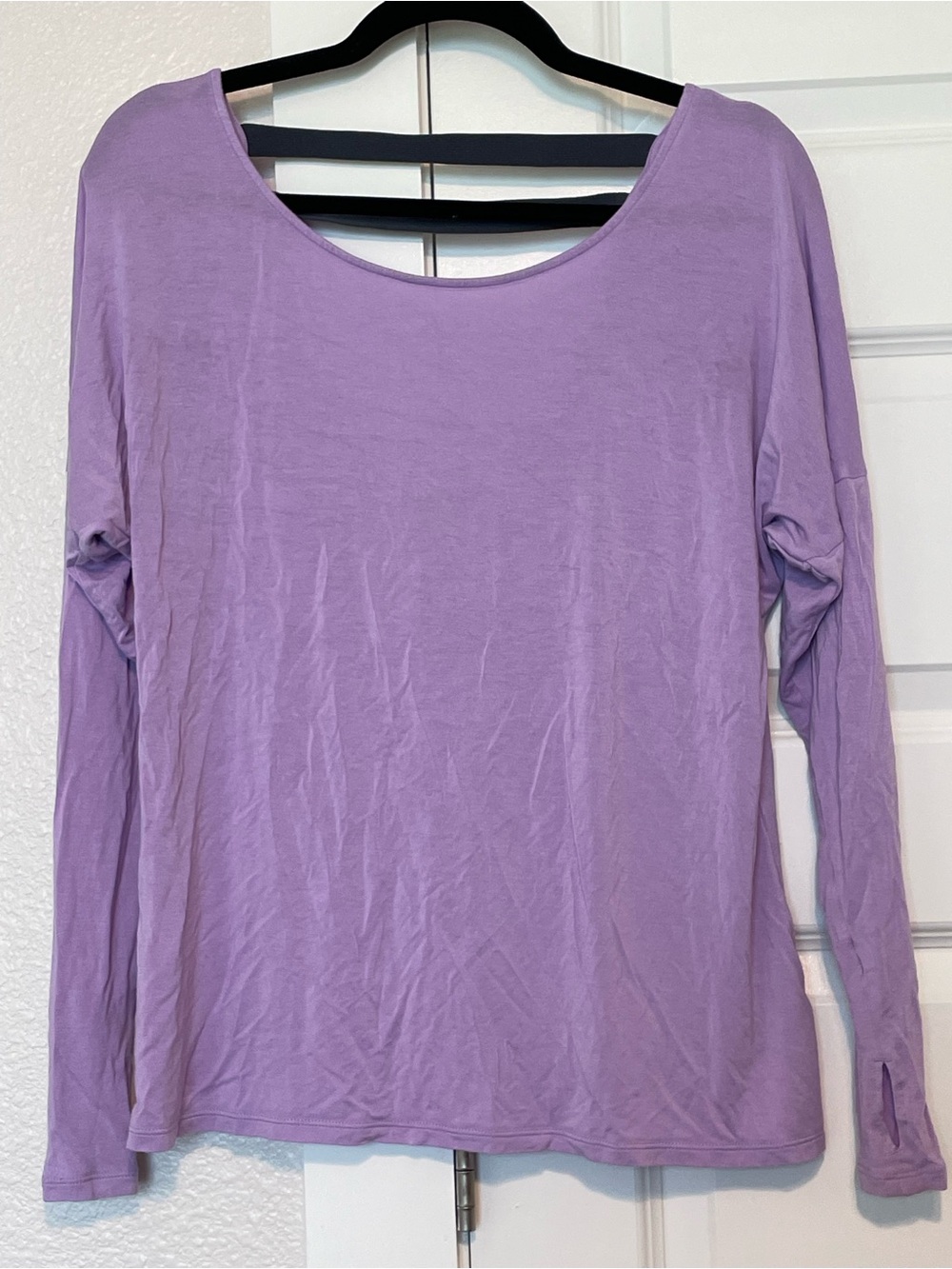 Women's Lavender Long Sleeve Flowy Top